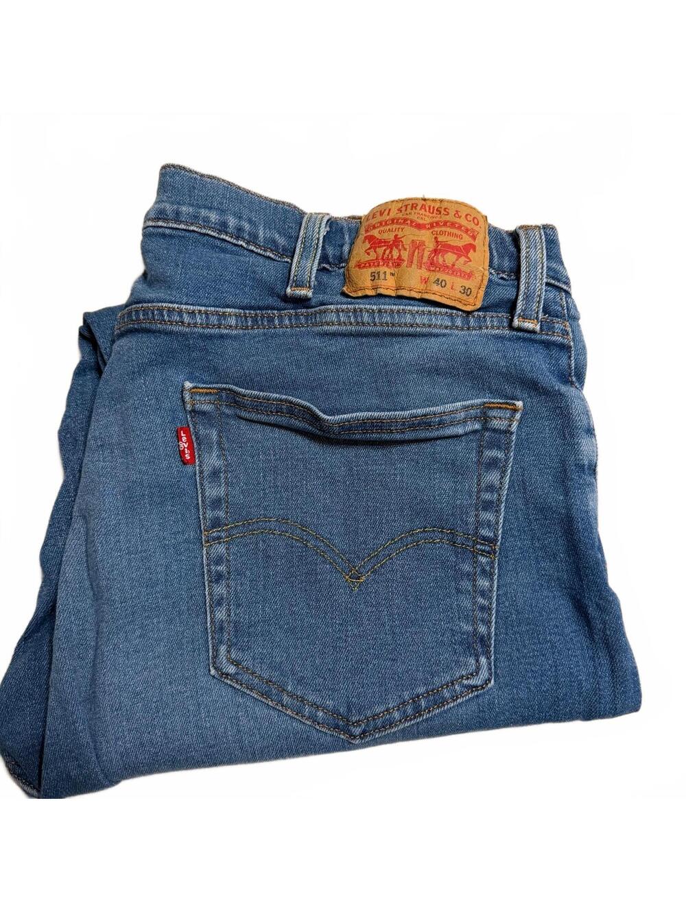 Levi's 511 Slim Fit Blue Denim Jeans, Size W40 L30